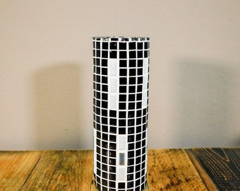 Black - White Mosaic Vase