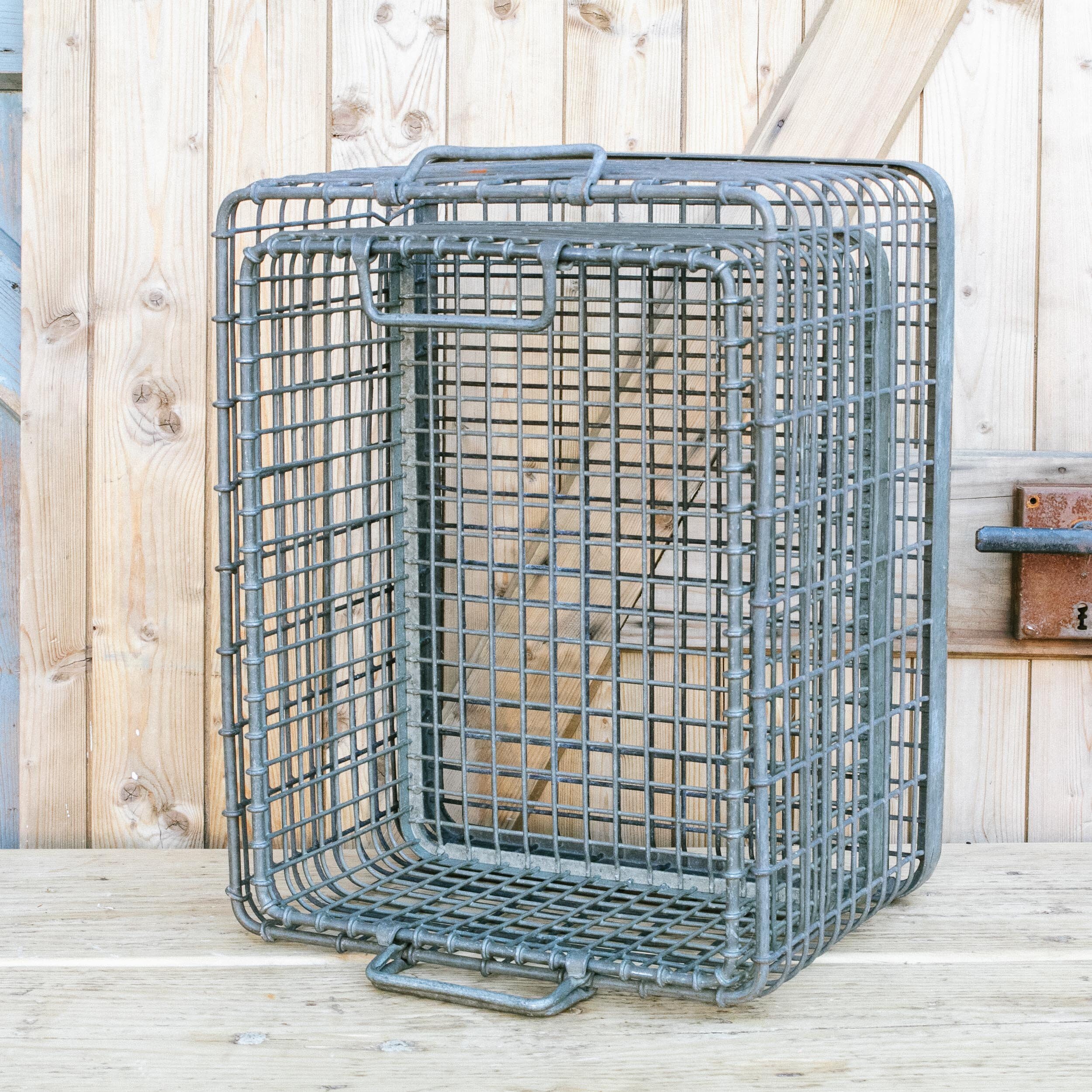 Loft Industrial Metal Basket I Wire Basket I Wooden Basket, Newspaper  Basket -  Australia