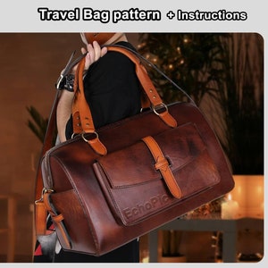 Leder Reisetasche Schnittmuster #036 Schnittmuster + Anleitung PDF - Epische Schnittmuster