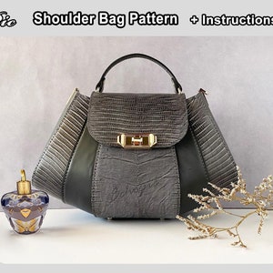 Schultertasche Schnittmuster 070 - Letter & A4 (pdf) + Anleitung - Taschenschnittmuster