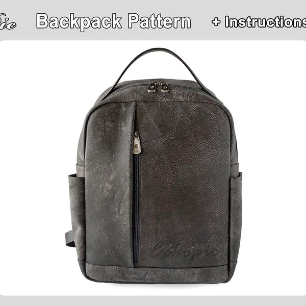 Backpack Pattern #089+Instructions (PDF A4 and Letter)