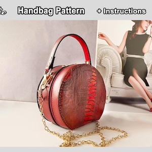 Handtasche Schnittmuster - Letter & A4 (pdf) + Anleitung - Taschenschnittmuster