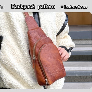 leather backpack Pattern - (pdf) A4 & Letter  - bag pattern