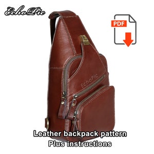 Modèle de sac à dos 004 - Modèle de sac à bandoulière - Fichiers imprimables à l'échelle A4, lettre et A3 (pdf) - Petit sac à dos pratique par Echopic patterns