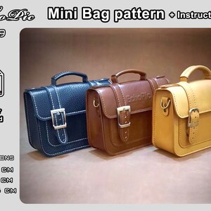 Leather Mini Bag Pattern #049 : DIY Purse Shoulder Bag With ...