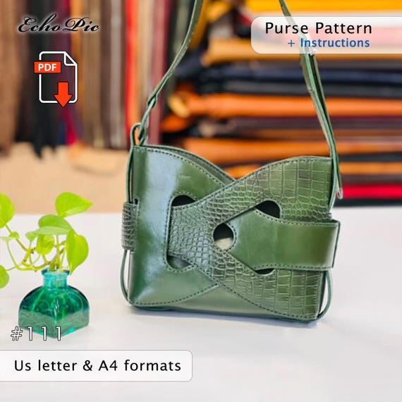 Crossbody Bag Pattern #111: Woven Texture Purse Design (PDF A4 & Letter) Purse Pattern , Shoulder Bag