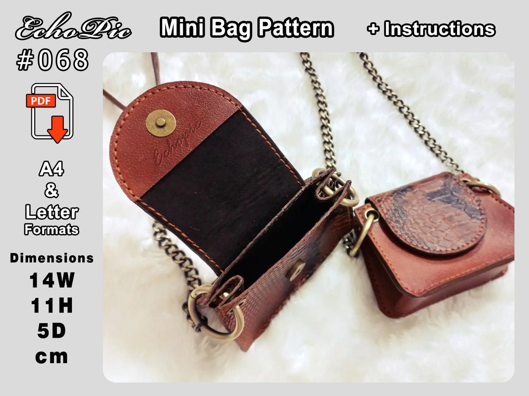 Mini Leather Bag Pattern: PDF Instructions, A4 & Letter - Etsy