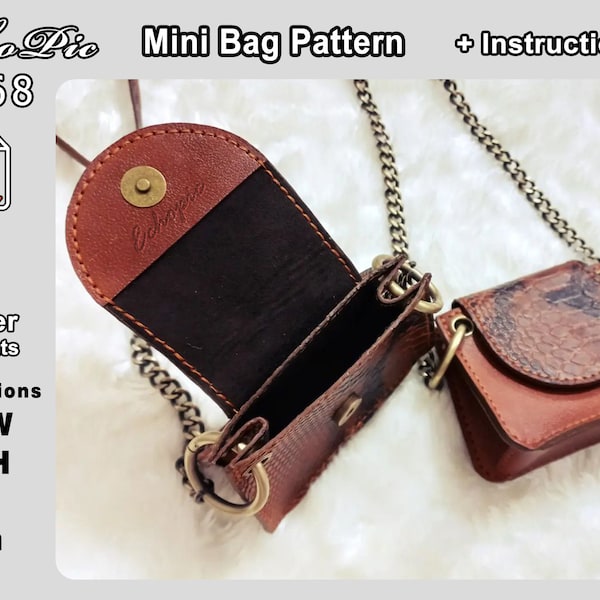 Mini Bag pattern - Letter & A4 (pdf) + instructions - bag pattern