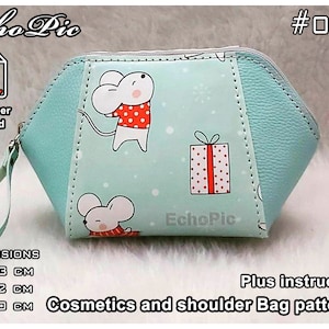 Ledertasche Kosmetiktasche Schnittmuster +Anleitung - PDF
