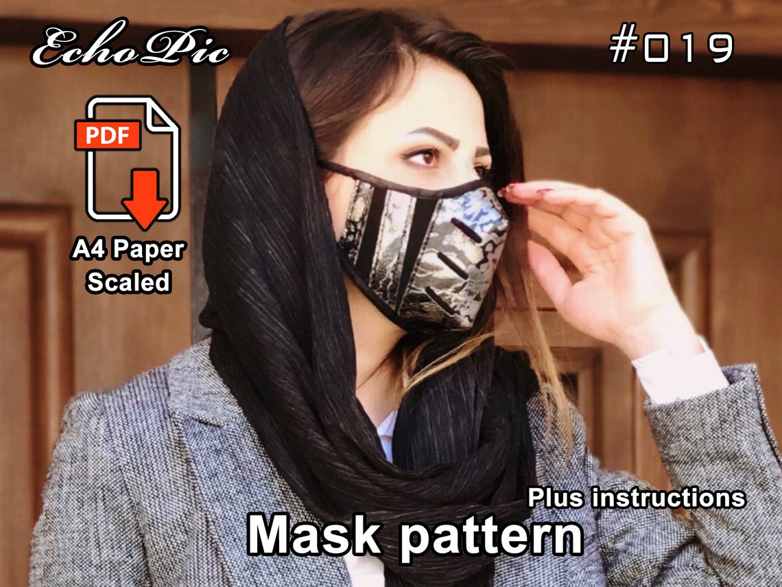 Leather Face Mask Template Printable Scaled Files pdf Etsy