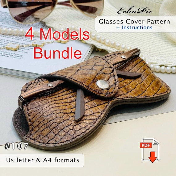 Brown Patterned Sunglasses Case Medium to Large Sunglasses Case in chic Leopard Animal Print  main image 3