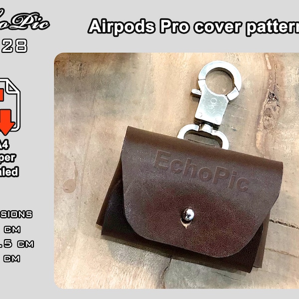 Air pods pro cover pattern template - printable scaled files (pdf)