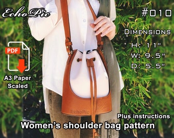Schultertasche Muster #010 - (PDF) - DIY - Ledermuster - einzigartiges Design