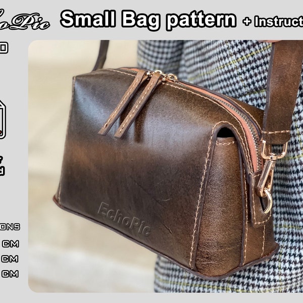 women's small leather bag pattern- (PDF) - 050