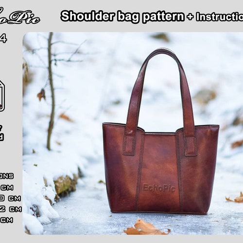 Leather Shoulder Bag Template Printable Scaled Files pdf Etsy