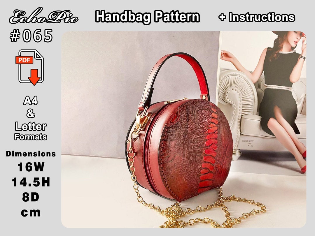 Round Leather Canteen Bag Pattern - Letter & A4 (pdf) + Instructions ...
