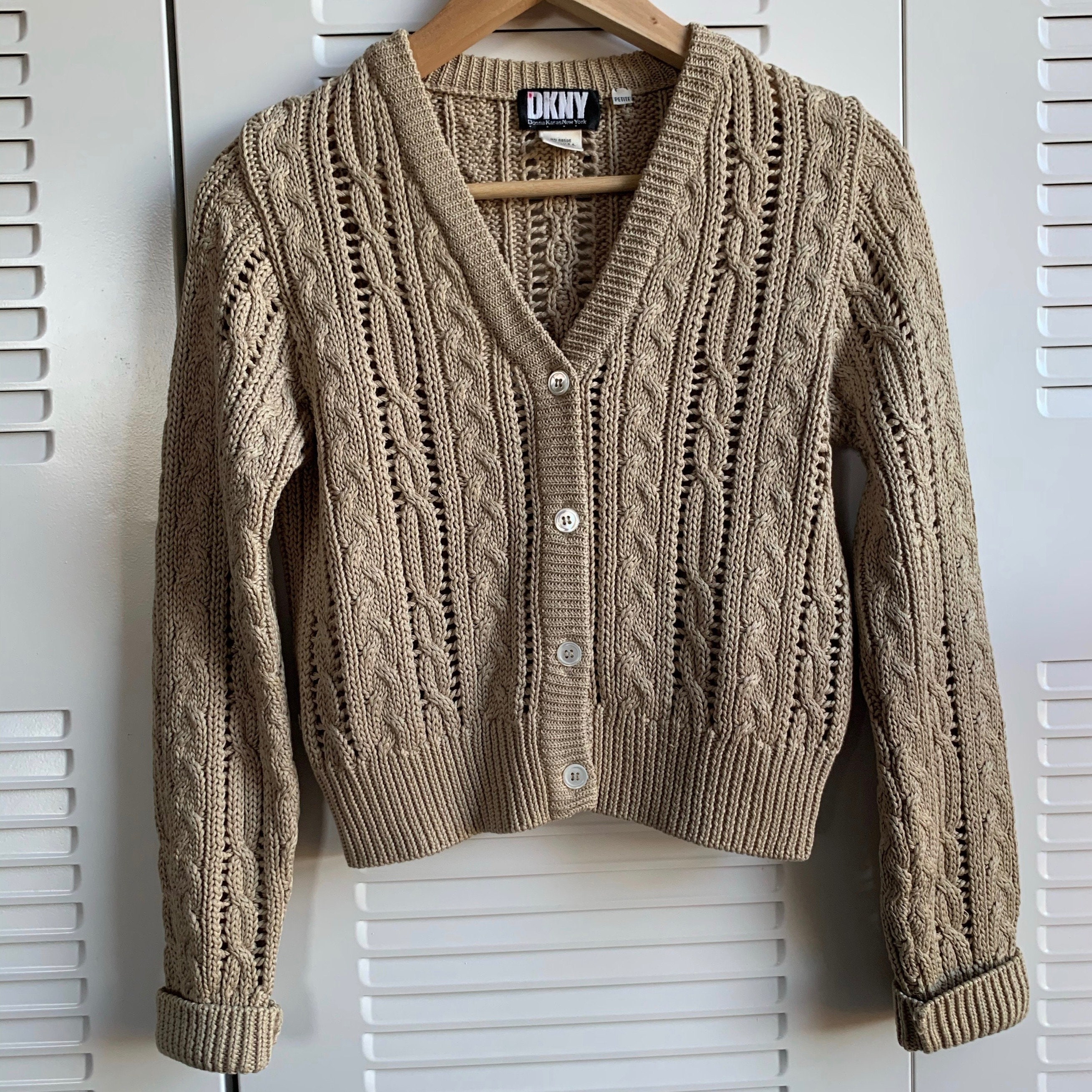 Vintage 90s DKNY Chunky Knit Cropped 