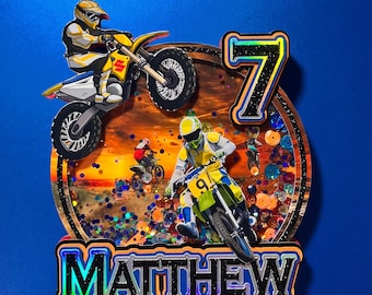 Dirt Bike Cake Topper: Motocross Birthday Party Decor