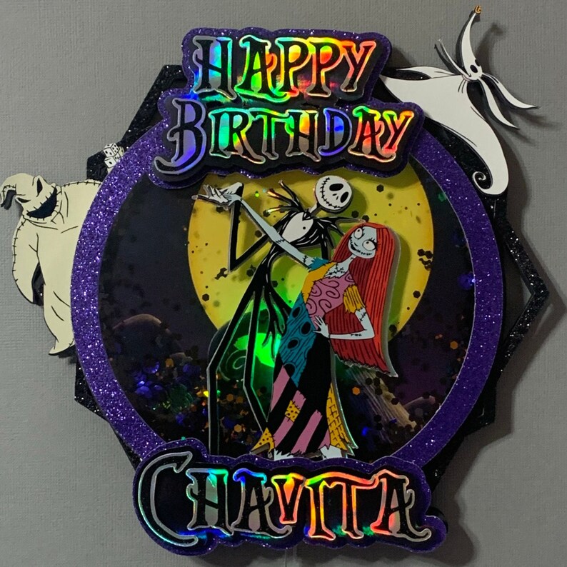 The Nightmare Before Christmas Cake Topper Jack and Sally Cake Topper Zero Cake topper