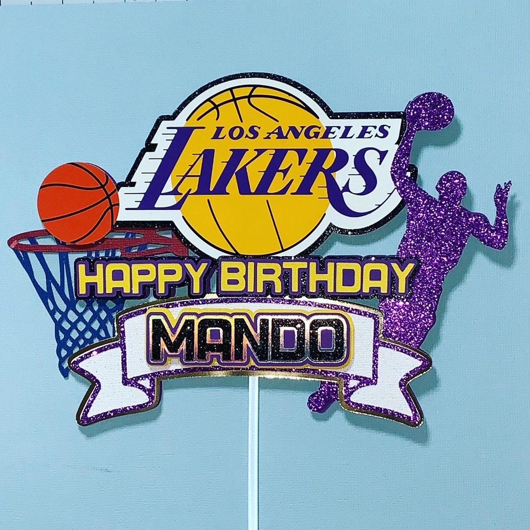 Basketball Cake Topper / NBA Cake Topper / Lakers Cake Topper - Etsy