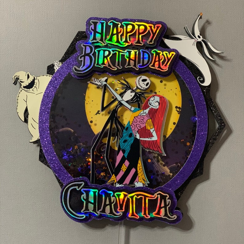 The Nightmare Before Christmas Cake Topper Jack and Sally Cake Topper Zero Cake topper