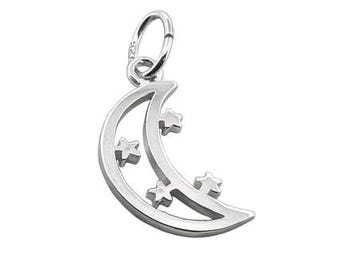 Sterling Silver Moon Charm