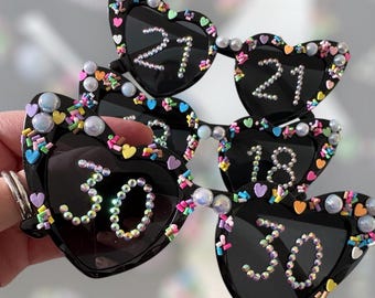 Personalized Heart Sunglasses, Custom Wedding Favors
