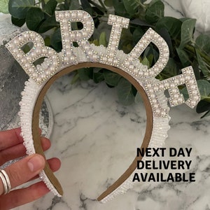 Bride headband | Bride hair accessory | Wedding day | Hen party | Honeymoon | Bridesmaids |Wedding Headband