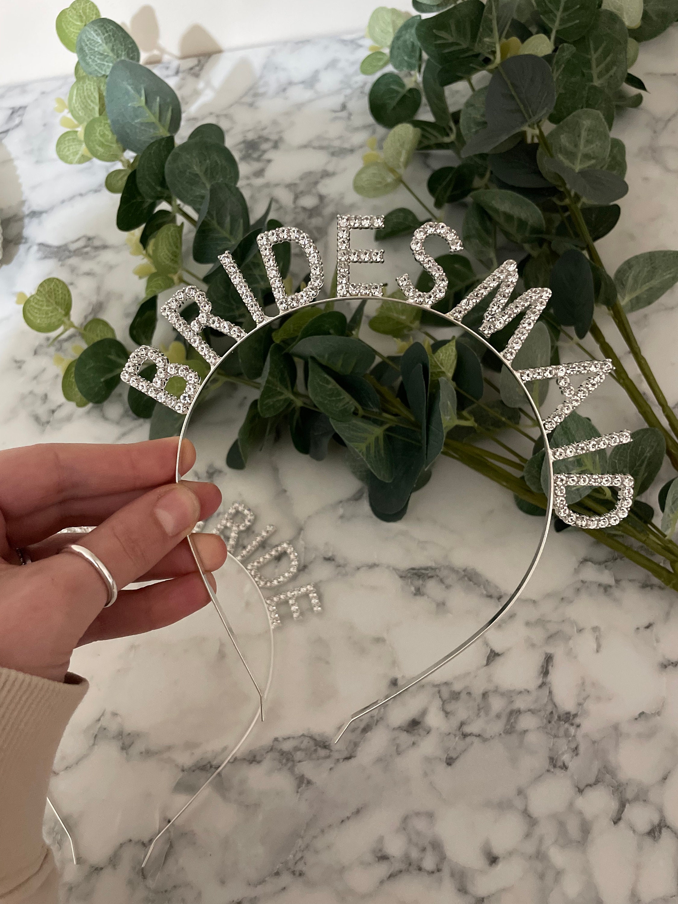Beaupretty Brautjungfern-Stirnband Mit Strass-Schild – Silber, Hochzeits-Haarschmuck