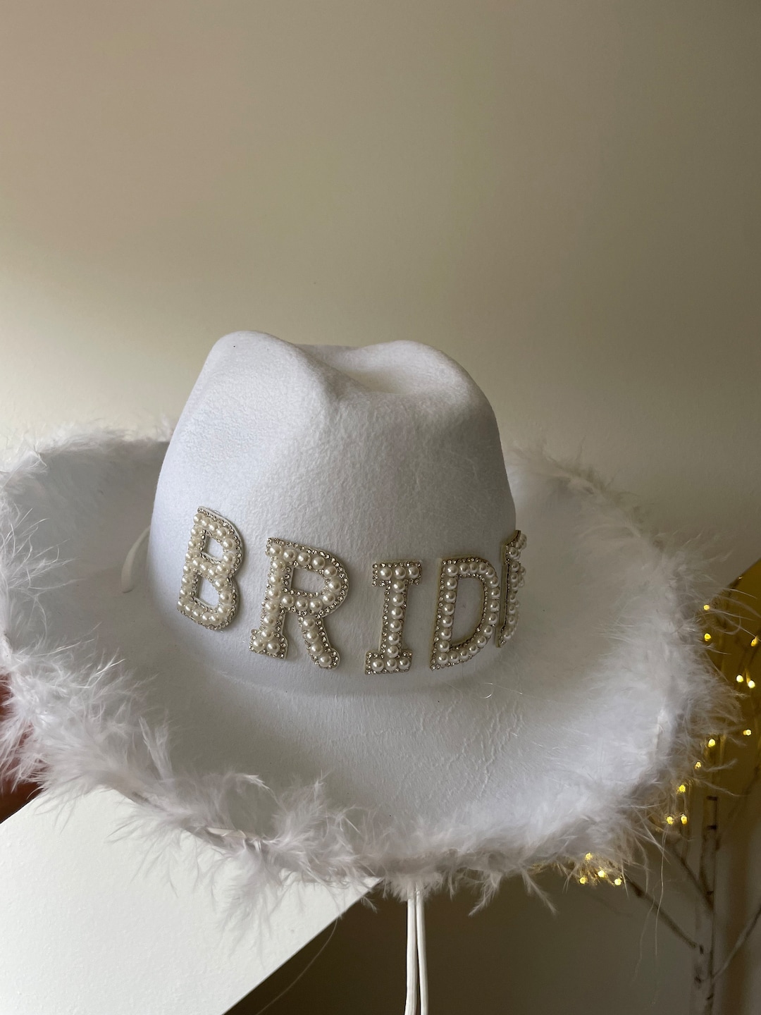 Bride Cowboy Hat White Hat Hen Party Hat Wedding Gift Wedding Favour