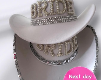 Personalized Bride Cowboy Hat | Hen Party Wedding Favor