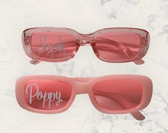 Personalized Pink Sunglasses: Wedding, Birthday Party Favors