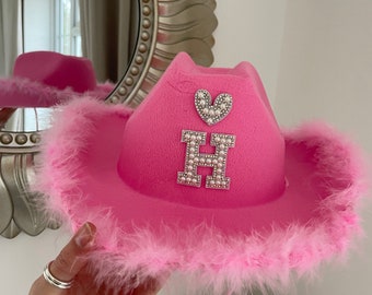 Bride Cowboy Hat | Pink Hat | Hen Party Hat | Wedding Gift | Wedding Favour | Pink Bridesmaid Hat