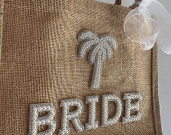 Glitter Bride Jute Bag | Hen Party Gift