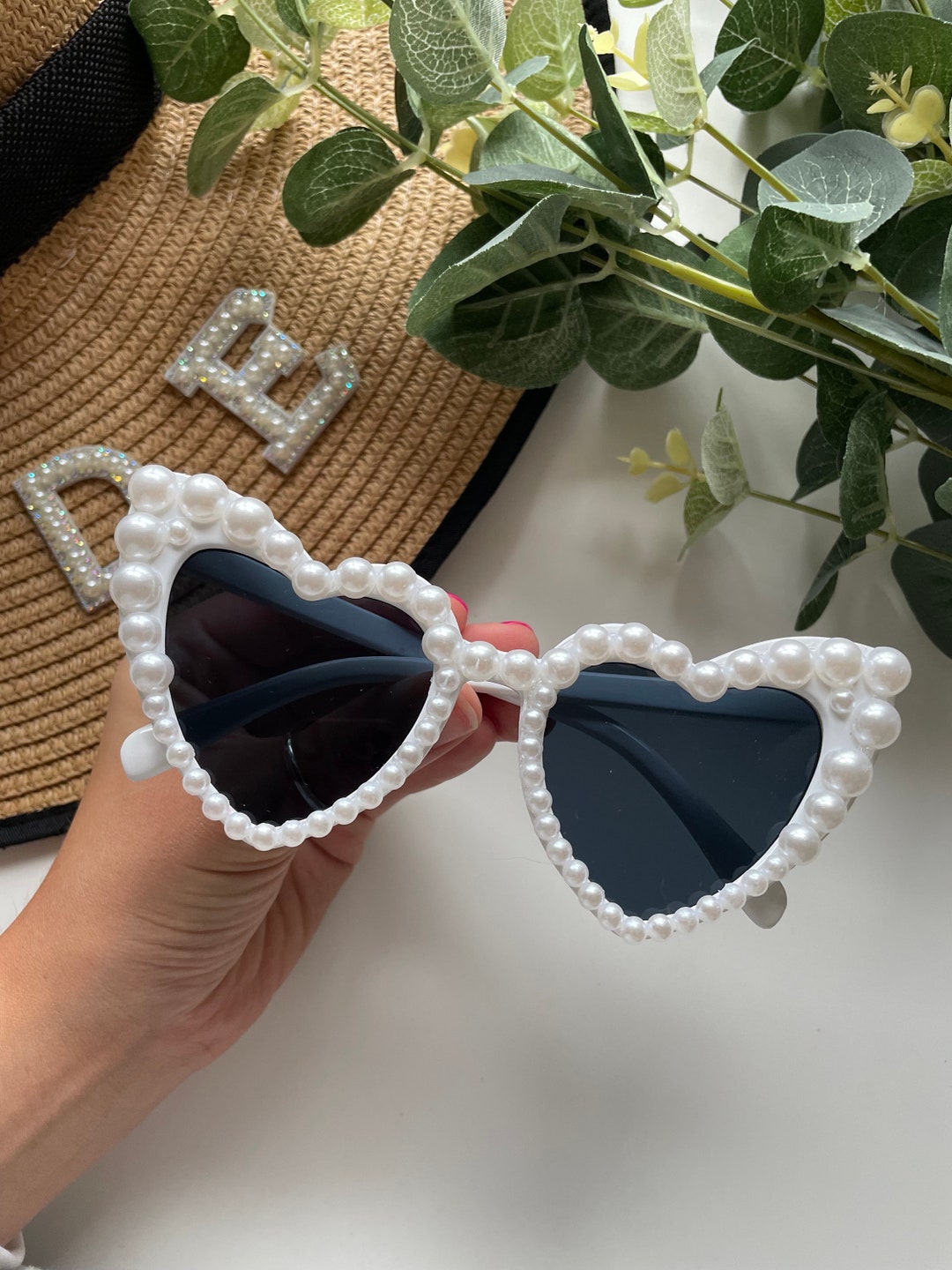 Wedding Sunglasses Personalised Love Heart Sunglasses White Etsy