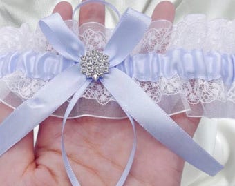 Blue Lace Wedding Garter: Something Blue Bridal Shower Gift
