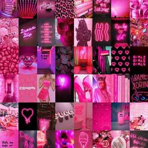 Pink Baddie Aesthetic Wall Collage Kit Digital Etsy