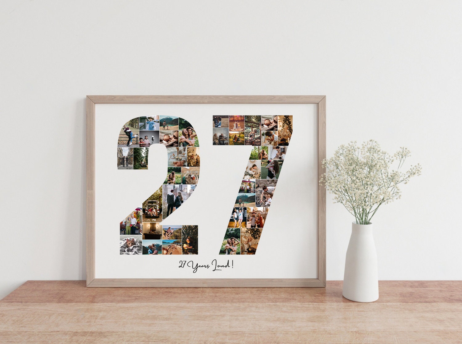 EDITABLE Custom 27 Years | 27th Anniversary | 27th Birthday Photo ...