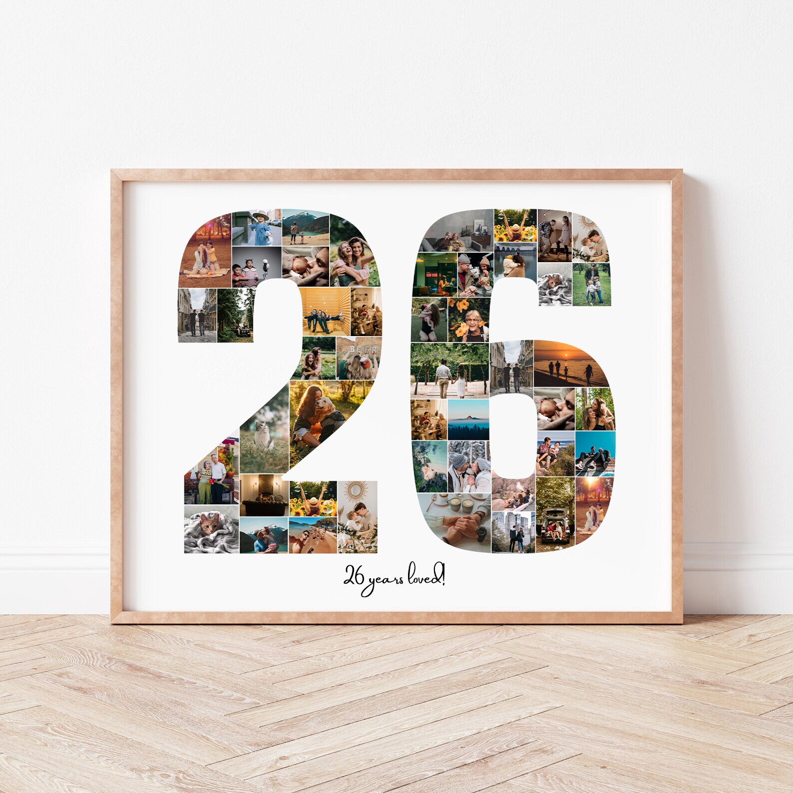 EDITABLE Custom 26 Years Photo Collage | 26th Anniversary | 26th ...