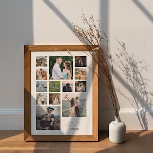 EDITABLE Custom Anniversary Photo Collage Template Gift for Boyfriend ...