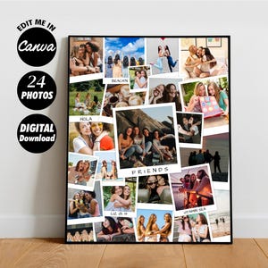 EDITABLE Photo Bff Gift | Bestie Custom Photo Collage | Friendship Day Gifts | Personalized Bff Gift | Gift For Best Friend