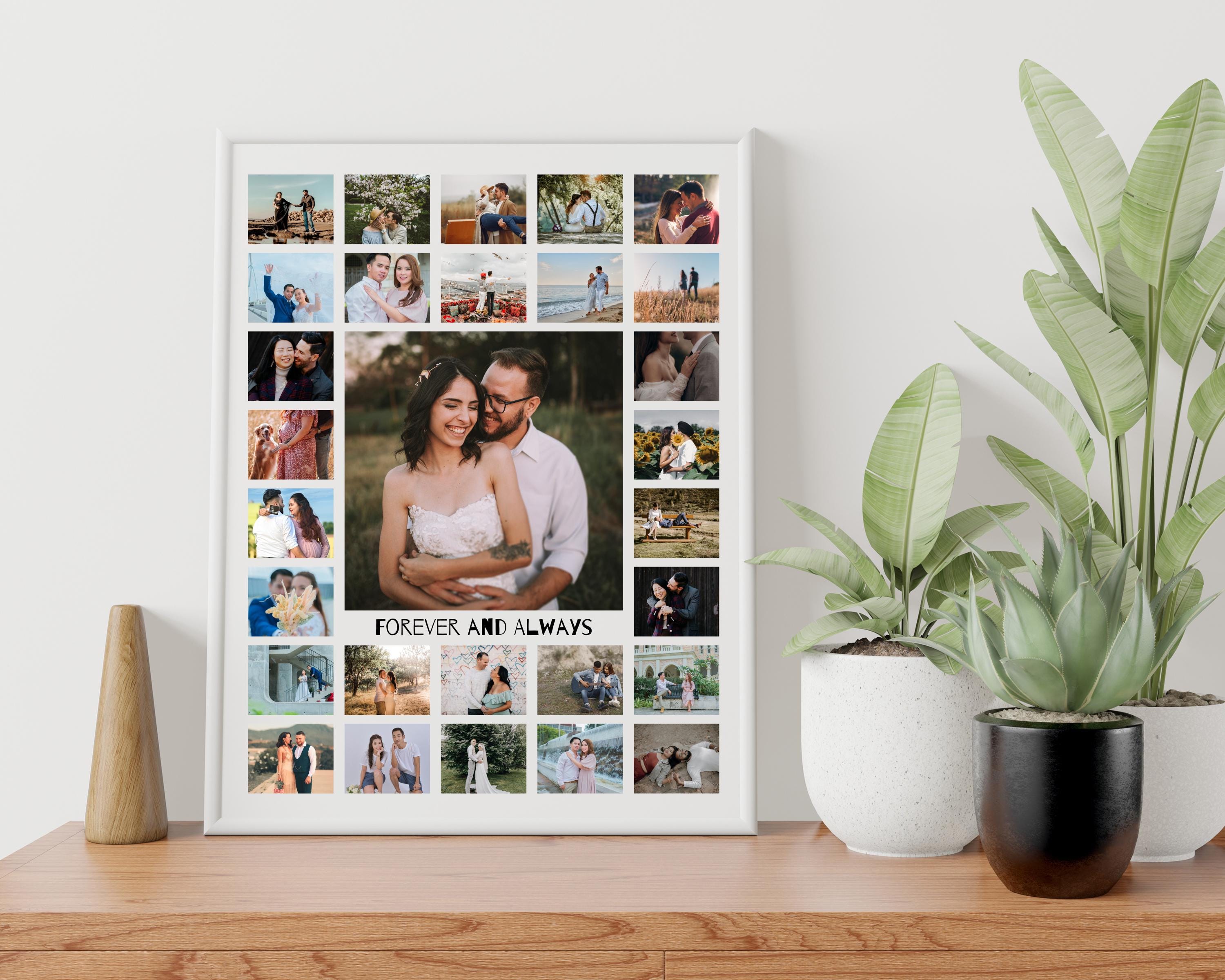 EDITABLE Custom Anniversary Photo Collage Template Gift for Boyfriend ...