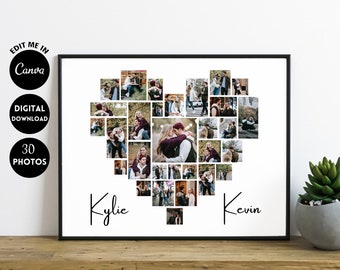 EDITABLE Custom 1 year anniversary gift boyfriend |  anniversary gift for him | Valentines day gift, Wedding Gift | gift for her