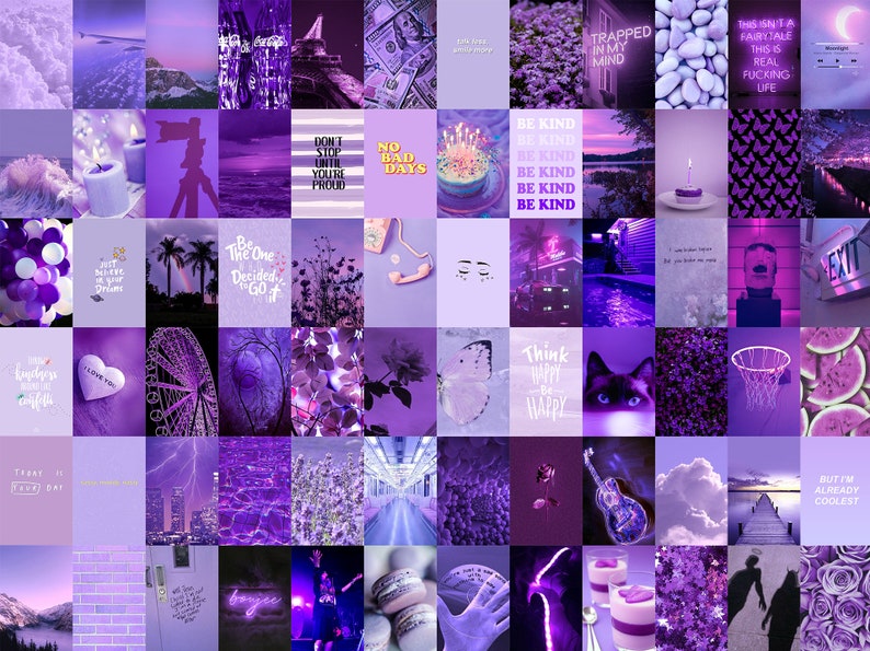 Aesthetic Deep Purple Lavender Violet Aesthetic Photo Wall ...