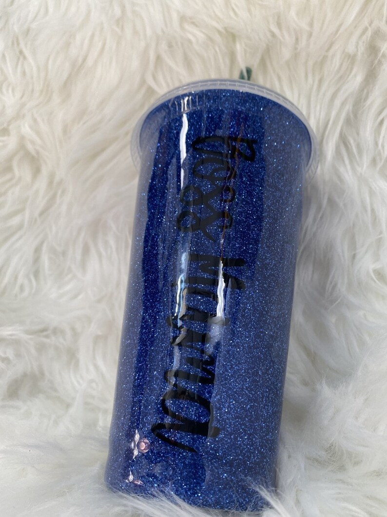 Dodger Blue glitter Epoxy cup