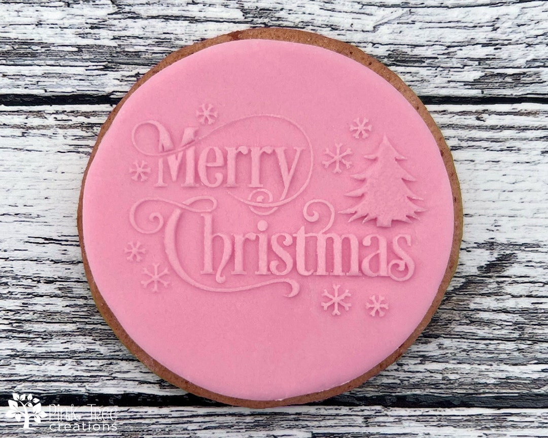 Merry Christmas Embosser/debosser Stamp Cookie Cutter Etsy UK