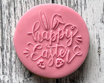 Happy Easter Embosser/Debosser Stamp, Cookie Cutter ,POPup Stamp Fondant cupcake, Baking *NEW*