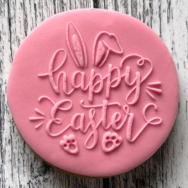 Happy Easter Embosser/Debosser Stamp, Cookie Cutter ,POPup Stamp Fondant cupcake, Baking *NEW*