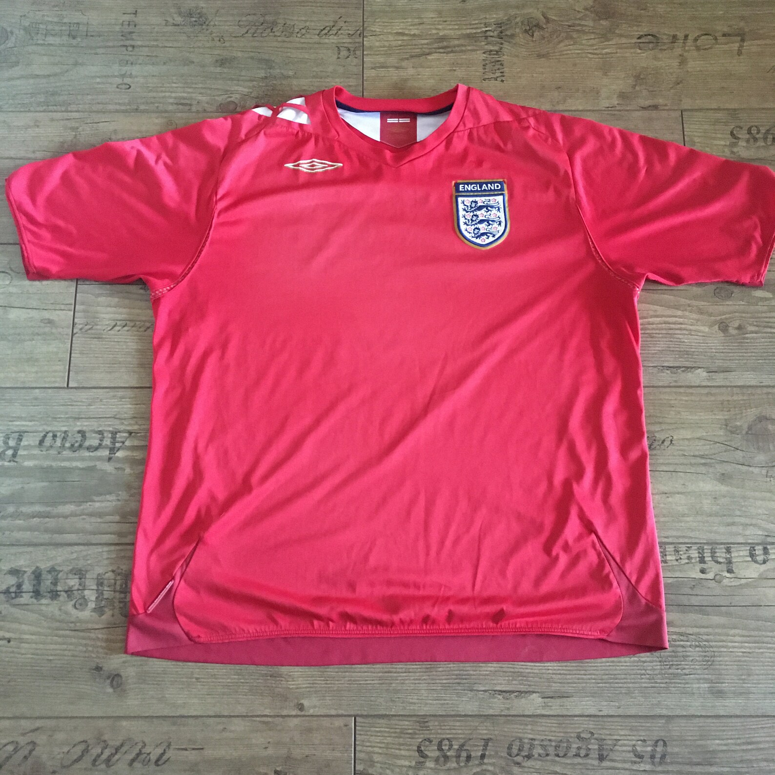 Jersey England National Team Football 2006/2007/2008 Away Kit Etsy