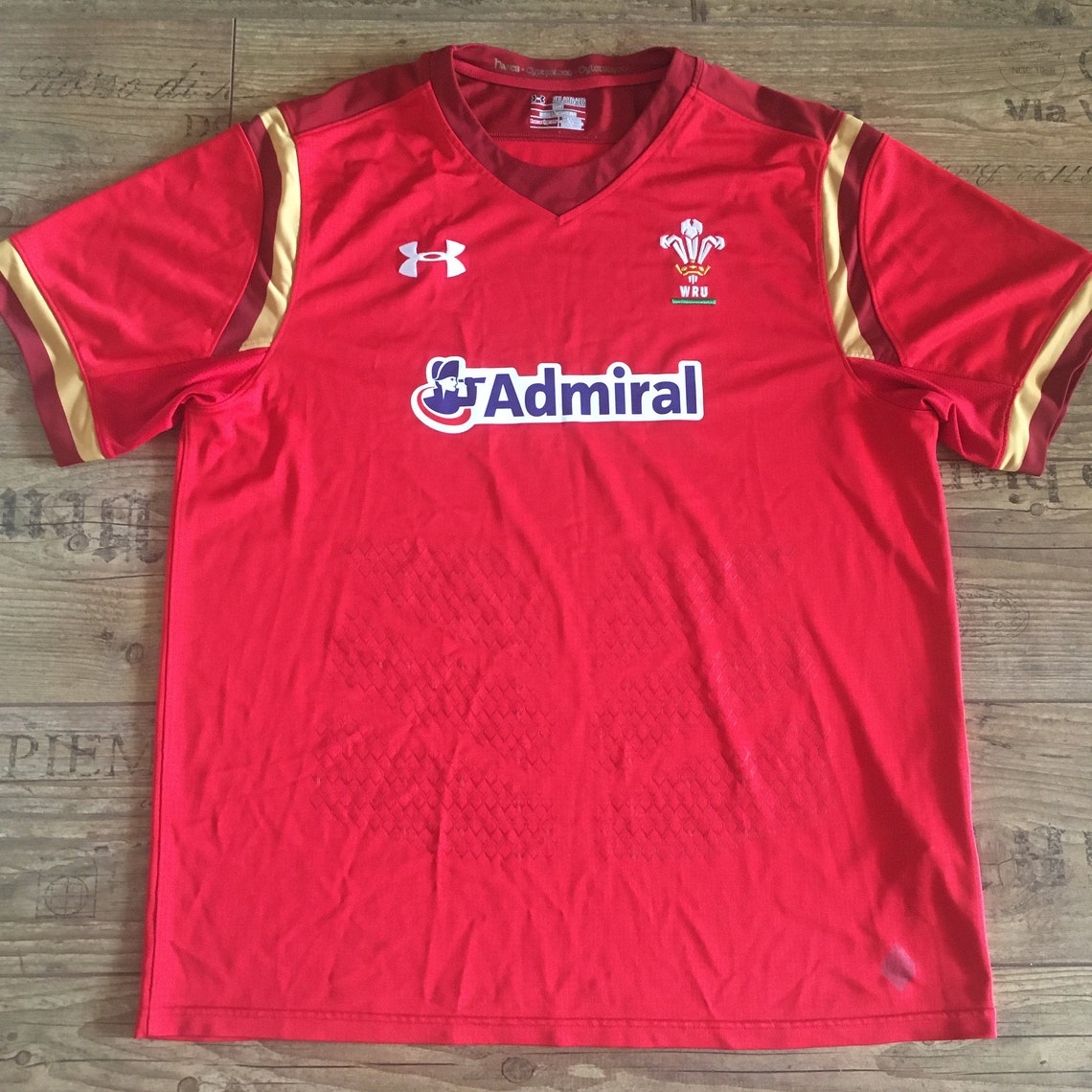 Jersey Wales National Team Rugby Union 2015/2016/2017 Home Kit Etsy